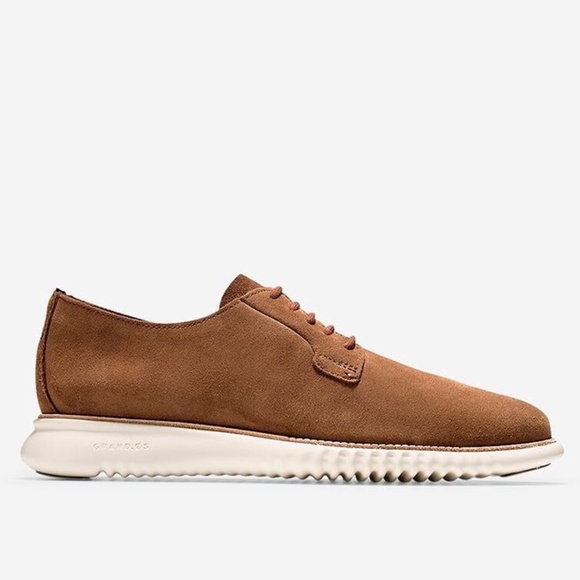 Cole Haan Grand.OS Men\'s Brown Suede Oxford Shoes main image 4